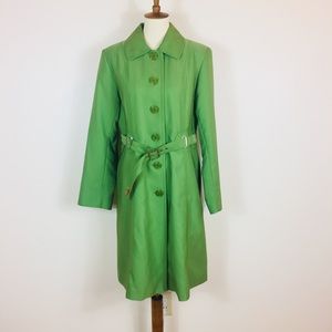 1 Madison Emerald Green Trench Coat Size Large